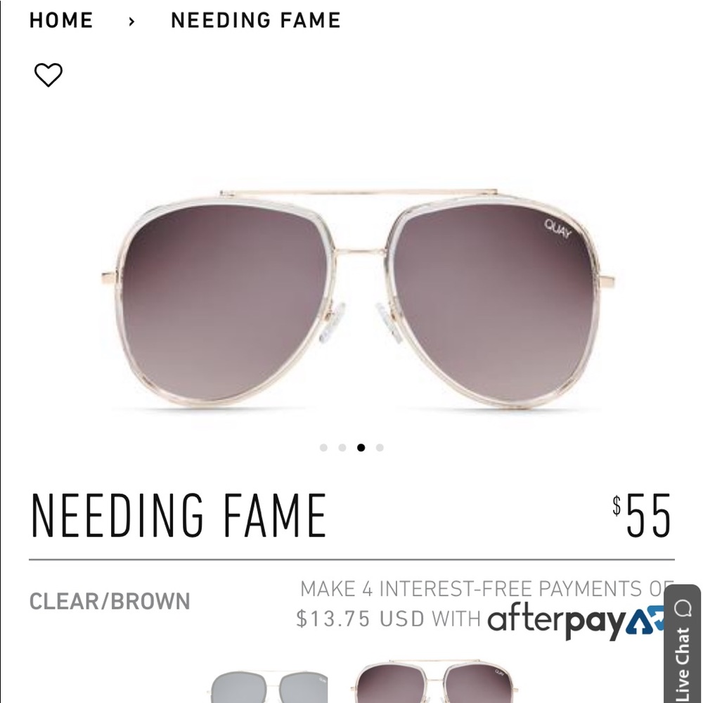 Quay needing fame sunglasses brand new !